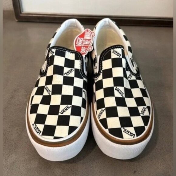 VANS Era Stacked Checkerboard Slip On Canvas Shoes - Picture 1 of 7